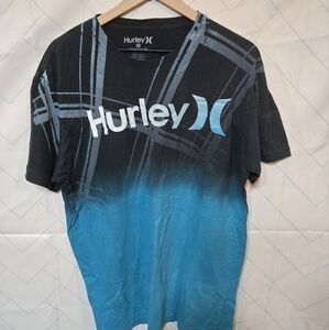 Hurley Black and Blue Graphic T-Shirt